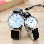Riche arbre Couple montre décontracté mode hommes et femmes 40mm30mm blanc cadran ceinture montre montre tendance simple noble marque couple montre