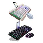 G700 jeu lumineux filaire USB souris et clavier costume avec arc-en-ciel rétro-éclairage LED lumières clavier mécanique souris de jeu