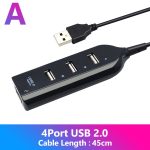 4 ports USB Hub souris clavier USB séparateur 4 prise USB2.0 Hab adaptateur pour ordinateur portable ordinateur USB Extender Multi connecteur