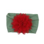 Bandeau pour bébé en mousseline | Gros bandeau avec nœud fleuri, accessoire pour cheveux Turban enfant, nouveau-né fille bambin