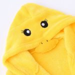 Hiver mignon chaud peignoirs infantile garçons filles dessin animé ours lapin genou longueur Robe de bain à capuche robe Peignoir Albornoz vêtements de nuit