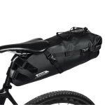 Rhinowalk vélo étanche sac de selle de vélo réfléchissant grande capacité pliable queue arrière sac cyclisme vtt coffre sacoche noir