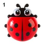Chaude belle coccinelle porte-brosse à dents aspiration coccinelle dentifrice mur ventouse salle de bain ensemble ménage salle de bain Supplie support de verre