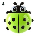Chaude belle coccinelle porte-brosse à dents aspiration coccinelle dentifrice mur ventouse salle de bain ensemble ménage salle de bain Supplie support de verre