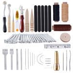 MIUSIE cuir artisanat poinçon outils Kit couture sculpture travail main couture selle Groover cuir artisanat outils ensemble Kit