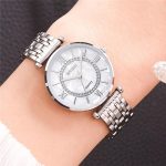 Femmes montres haut marque de luxe 2020 mode diamant dames montres en acier inoxydable argent maille bracelet femme montre à Quartz