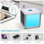 7 lumière USB Mini Portable climatiseur refroidisseur d'air ventilateur bureau espace refroidisseur espace personnel Air ventilateur de refroidissement pour la chambre à la maison