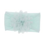 Bandeau pour bébé en mousseline | Gros bandeau avec nœud fleuri, accessoire pour cheveux Turban enfant, nouveau-né fille bambin