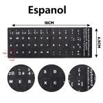 Autocollants de clavier russe espagnol français arabe hébreu portugais clavier autocollants disposition remplacement lettres autocollant
