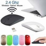 Bureau Ultra-mince souris sans fil 2AAA batterie USB mode ordinateur haute sensibilité réunion souris Portable PC & accessoires d'ordinateur Portable