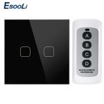 Esooli-interrupteur mural sans fil | EU/UK Standard 1/2/3 gangs, télécommande tactile, pour maison intelligente, télécommande RF433