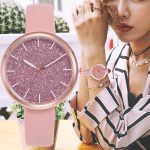 Nouveau dames montre strass cuir Bracelet montre-Bracelet femmes mode montres dames alliage analogique Quartz relojes erkek kol saati