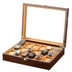 18 fentes montre boîte en bois montre-bracelet hommes boîte de rangement horloge/écrin de montre pratique montre bijoux organisateur