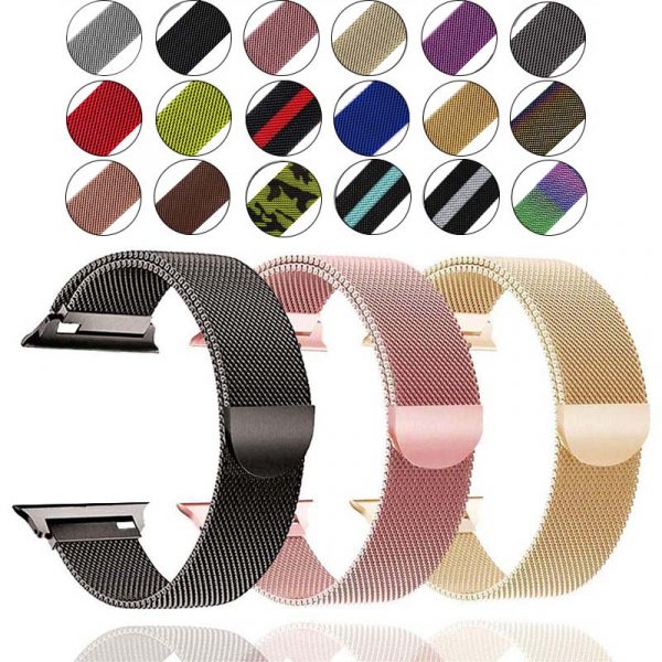 Bracelet pour montre Apple 5 4 3 2 38MM 40MM 42MM 44MM Bracelet à boucle milanaise Bracelet en acier inoxydable pour accessoires Iwatch