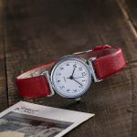 Classique femmes montres décontracté Quartz bracelet en cuir bracelet montre ronde analogique horloge montres-bracelets