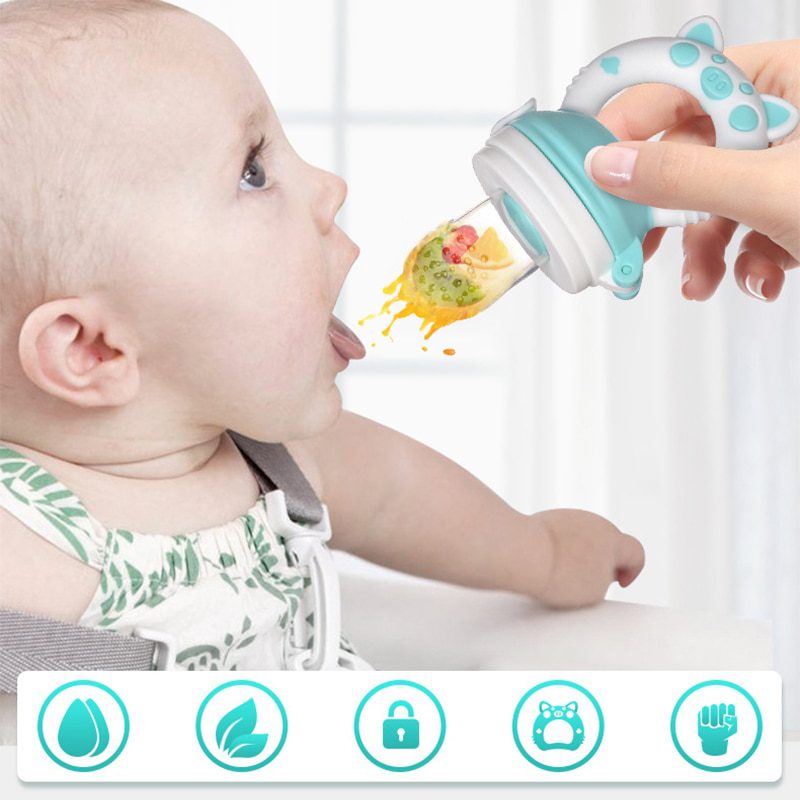 Silicone aliments frais grignoteuse nourisseur de bébé enfants garçon fille fruits mamelons alimentation sûre infantile bébé fournitures mamelon sucette bouteilles