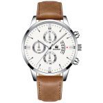 2020 Relogio Masculino montre hommes calendrier mode Sport cadre acier inoxydable bracelet en cuir Quartz montre d'affaires Reloj Hombre