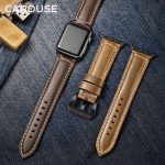 Carouse huile cire cuir fait à la main pour Apple bracelet de montre série 5/4/3/2 38mm 42mm pour Apple bracelet de montre iWatch 44mm 40mm bracelet de montre