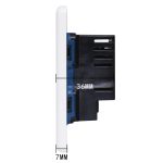 KEKA-chargeur mural USB double | Adaptateur d'alimentation AC/DC, panneau de plaque de sortie, 220V à 5V, blanc, sûr, 2 Ports, prises électriques