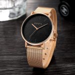 Genève Simple femmes montres haut de gamme en acier inoxydable maille Quartz montres de mode horloge dames Montre Montre Femme