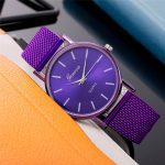 Montre à Quartz femme haut de gamme bleu verre vie étanche distingué femme horloge Quartz montre-bracelet mode dames poignet D9
