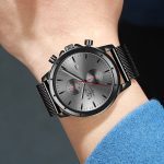 Montres hommes haut de gamme marque de luxe LIGE montre d'affaires hommes chronographe plein acier étanche analogique Quartz montre-bracelet mâle horloge + boîte