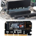 Nouveauté en alliage d'aluminium coque Led carte d'extension Interface adaptateur d'ordinateur M.2 NVMe SSD à PCIE 3.0X16