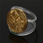 Pièce de monnaie Bitcoin plaquée or Collection d'art cadeau physique commémorative Casascius Bit BTC métal Antique Imitation