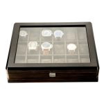 18 fentes montre boîte en bois montre-bracelet hommes boîte de rangement horloge/écrin de montre pratique montre bijoux organisateur