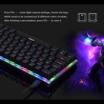 Clavier mécanique rvb Mini 82 touches disposition bleu noir commutateurs filaire clavier mécanique Portable Mini clavier de jeu