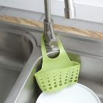 Ventouse utile éponge de cuisine | Porte-vidange PP caoutchouc toilette organiseur étagère de rangement éponge panier de rangement outils de lavage pour tissus