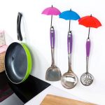 6 pièces/ensemble parapluie crochet auto-adhésif crochet mur porte vêtements cintre clés divers suspendus crochets salle de bain cuisine collant support