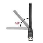 Nouveau WIFI USB adaptateur MT7601 150Mbps USB 2.0 WiFi carte réseau sans fil 802.11 B/g/n LAN adaptateur avec antenne rotative