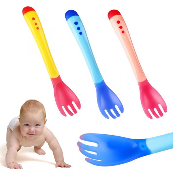 Bébé infantile nouveau-né garçon fille vaisselle ustensiles Silicone tête souple alimentation fourchette chaude soupe fourchette sûre et Non toxique livraison directe