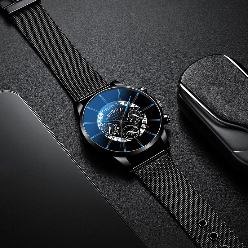 2020 montre pour hommes creux mode Ultra mince montres Date hommes affaires en acier inoxydable maille ceinture Quartz montre Relogio Masculino