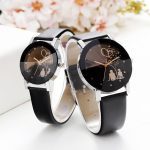 Amoureux de la mode chaude montres hommes femmes bracelet en cuir décontracté montre à Quartz femmes robe Couple montre bracelet en cuir