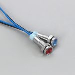 1PC 6mm LED métal indicateur lumineux 6mm étanche Signal lampe 6V 12V 24V 220v avec fil rouge jaune bleu vert blanc 6ZSD.X