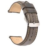 BEAFIRY cuir tanné à l'huile 22mm 20mm 18mm bracelet de montre à dégagement rapide bracelet de montre marron pour hommes femmes compatible avec fossile