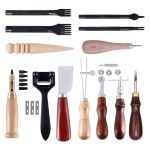MIUSIE cuir artisanat poinçon outils Kit couture sculpture travail main couture selle Groover cuir artisanat outils ensemble Kit