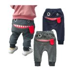 Bébé garçons filles pantalons mignon grande bouche monstre enfant en bas âge pantalon automne hiver Costumes Cototn 0-4years infantile chaud vêtements décontractés