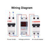 Protecteur de sous-tension 220V 63A | Réglage de la tension V 63A 40A dispositifs de Protection de surtension et de courant, Din Rail