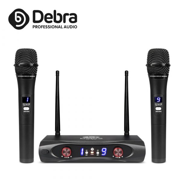 Debra Audio U-88 micro UHF, fréquence sélectionnable 100m de portée!!! 2 système de microphone sans fil portable 2*9 canaux pour la fête KTV