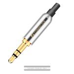 3 pièces Jack 3.5mm R connecteur 3 pôles plaqué or stéréo 3.5mm jack bricolage adaptateur pour écouteurs avec prise arrière pour fixer le câble stable