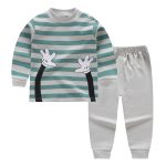 Bébé garçons filles pyjamas ensembles bande dessinée impression coton garçons vêtements de nuit automne printemps hiver à manches longues hauts + pantalons 2 pièces 1-5 ans