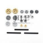 Moc Technic roue engrenage pièces ensemble bricolage en vrac blocs de construction briques accessoires combinaison mécanique avec croix Alxe Science jouets