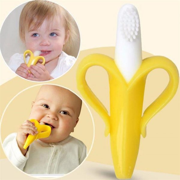 Bébé Silicone formation brosse à dents sans BPA sûr enfant en bas âge anneau de dentition anneau de dentition enfants jouets enfants à mâcher cadeau en gros