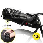 Rhinowalk vélo étanche sac de selle de vélo réfléchissant grande capacité pliable queue arrière sac cyclisme vtt coffre sacoche noir