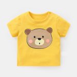 T-shirt manches courtes fille | Vêtements d'été décontractés, en coton, pour bébés garçons