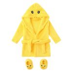 Hiver mignon chaud peignoirs infantile garçons filles dessin animé ours lapin genou longueur Robe de bain à capuche robe Peignoir Albornoz vêtements de nuit