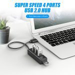 4 ports USB Hub souris clavier USB séparateur 4 prise USB2.0 Hab adaptateur pour ordinateur portable ordinateur USB Extender Multi connecteur